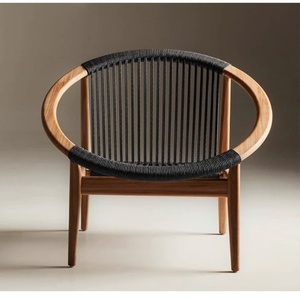 Sillón clásico de teca de gama alta para exteriores, sillones informales de madera maciza para balcón, comedor, patio o sala de estar - Product Image 2