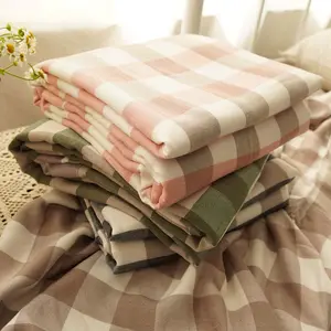 Manufacturer Household Bamboo Fiber Quilt Student Gauze Toweling Double Edged Summer Children's Ice Silk Blanket