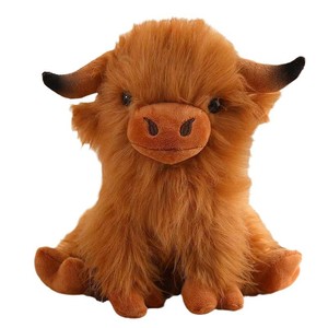 EN STOCK 25cm suave lindo Kawaii dibujos animados peluche juguete bordado Animal Highland vaca juguetes de peluche para niños - Product Image 4