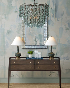 Lampadario Americano di Lusso <span class=keywords><strong>Contemporaneo</strong></span> a Due Livelli con Foglie in Vetro <span class=keywords><strong>per</strong></span> Decorazione Casa, Tavolo da Pranzo, Camera da Letto, <span class=keywords><strong>Soggiorno</strong></span> - Product Image 6