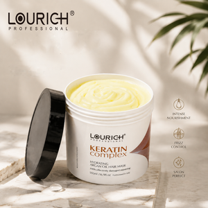 Masque capillaire réparateur profond Lourich 500 ml pour cheveux secs, frisés et abîmés, traitement conditionnant professionnel pour salon, fabrication Kerati - Product Image 2