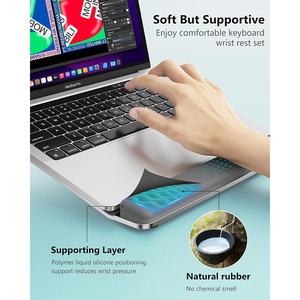Support pour ordinateur portable pour bureau, support pour ordinateur portable avec support pour poignet, support ergonomique détachable pour ordinateur portable, support en aluminium pour Mac.Book - Product Image 6