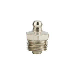 Buse de graissage nickelée sur mesure pour pièces d'excavatrice, types droit et courbé, à commande manuelle - Product Image 1