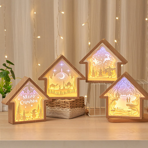 Veilleuse de table LED en papier sculpté <span class=keywords><strong>3D</strong></span> Veilleuse de chevet pour chambre à coucher Veilleuse tout festival Cadeau Fête des mères Fille Amie Enfants - Product Image 1