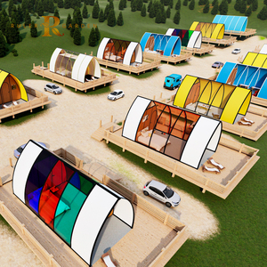 <span class=keywords><strong>Cabane</strong></span> de glamping en polycarbonate pour maisons personnalisées avec salle de bain, tentes Safari Lodge House - Product Image 5