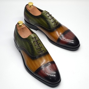 Zapatos Italianos Clásicos Hechos a Mano para Hombre, de Cuero Vacuno, con Cordones, Ligeros, Transpirables, con Diseño de Puntos, Punta en Pico, de Alta Gama, para Otoño, Estilo Ejecutivo - Product Image 5