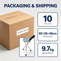 Canne de marche pliante en aluminium avec siège, légère, pour personnes âgées et handicapées, facile à transporter, utilisation en extérieur, hauteur réglable, poignée en PVC, stable