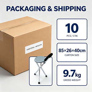Canne de <span class=keywords><strong>marche</strong></span> pliante en aluminium avec siège, légère, pour personnes âgées <span class=keywords><strong>et</strong></span> handicapées, facile à transporter, utilisation en extérieur, hauteur réglable, poignée en PVC, stable - Product Image 6
