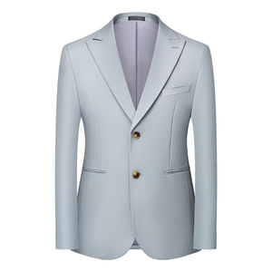Professional Suit Set Light Blue Wool Two-Piece Workwear Unisex - Product Image 5