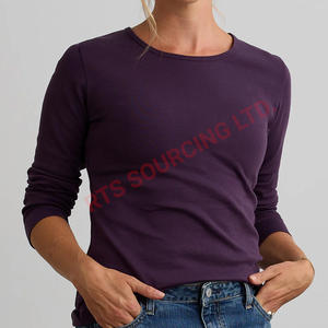 Haut à manches longues et col rond écologique pour femmes Soft Touch Feel Confortable Durable pour les acheteurs soucieux de l'environnement pour l'été - Product Image 3