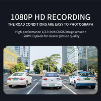 Caméra de tableau de bord miroir 4K avec diffusion multimédia, grand angle de 170 degrés, capteur G, contrôle par application, surveillance de stationnement, caméra de tableau de bord miroir