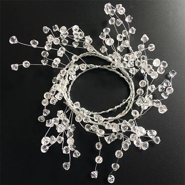 Clear Kralen Slingers Draad String Acryl Crystal Garland Wedding Party Decoratie Krans Bruiloft Middelpunt Decor Accessoires