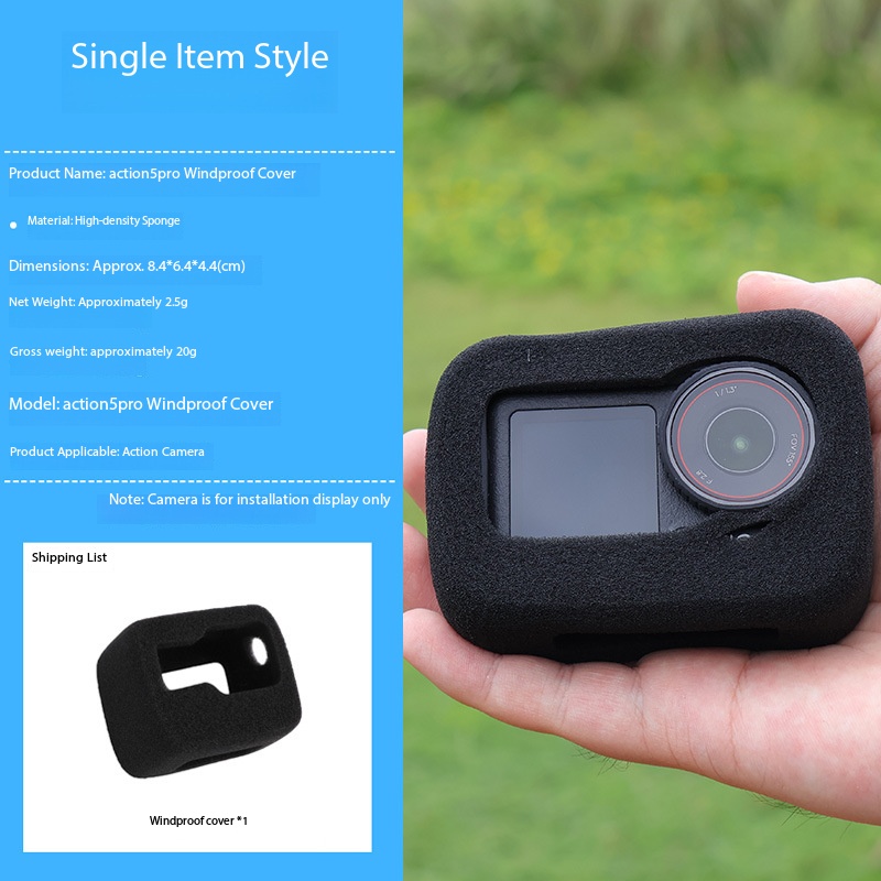 Action5Pro Windproof and Noise-Cancelling Foam Cover
