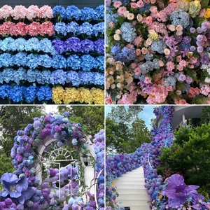 Bán Buôn Sáu Nhiều Màu PU Cảm Ứng Tú Cầu Cho Đám Cưới Backdrop Thương Mại Không Gian Hiển Thị Giáng Sinh Nhân Tạo Hoa Tùy Chỉnh - Product Image 6