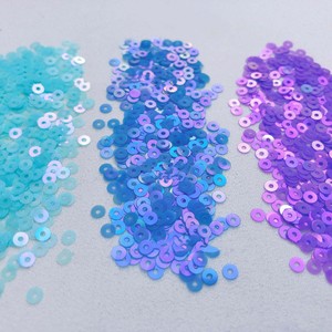 Moda elegante francés bordado PET lentejuelas disfraz vestido tapicería <span class=keywords><strong>3mm</strong></span> 4mm redondo plano suelto costura textil lentejuelas con cuentas - Product Image 4