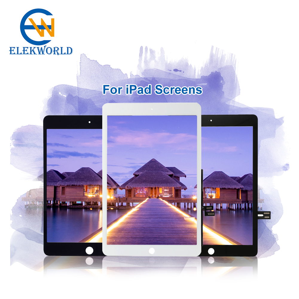 Сенсорный ЖК-экран для iPad 2 3 4 5 6 7 Mini 1 2 3 4 5, ЖК-планшет, панель, дигитайзер с наклейкой, стекло, замена Elekworld