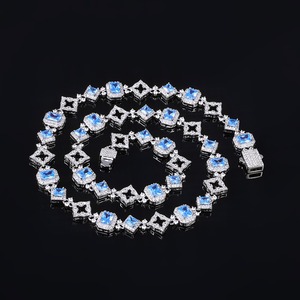 Joyería Fina Hip Hop, Cadena Cubana para Hombre con Trébol de Cuatro Hojas con Circonitas 5A y Baño de Oro de 11 mm, Pulsera, Collar - Product Image 6