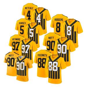 Erkekler İçin Hakiki Amerikan Futbolu Forması İşlemeli Nefes Alabilen Oyun Tarzı Kısa Kollu Spor Tişörtü Her Mevsim - Product Image 1