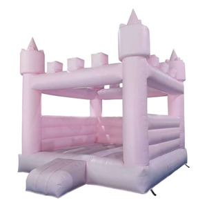 <span class=keywords><strong>Château</strong></span> gonflable rose pastel et blanc pour fête, mariage, romantique, petite taille - Product Image 2