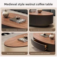 Table basse en bois massif de noyer, style chinois moderne, luxe discret, pour petit appartement, salon, mobilier de maison