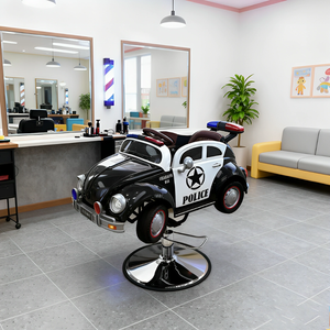 Red Car Style Kids Barber Chair Adjustable Hydraulic Salon <b>Stool</b> Round Base Pediatric Barbershop Furniture - Product Image 6