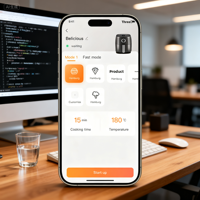 Servicios de Desarrollo de Aplicaciones Android, Freidora de Aire Inteligente Multiplataforma con Bluetooth, Control Preciso de Temperatura, Diseño Personalizable