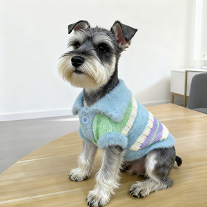 冬用ニットタイガー柄暖かいペット犬用セーター、小型犬用冬服、大型犬用屋外および屋内用ニット服 - Product Image 5
