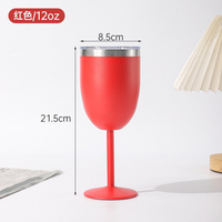Verres à vin en acier inoxydable 304, gobelet à double paroi isolé avec couvercle, verres à vin isothermes