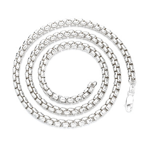 Joyería de moda para <span class=keywords><strong>hombre</strong></span>, alta calidad, 2mm, 3mm, 5mm, caja <span class=keywords><strong>veneciana</strong></span> de plata 925, collar de <span class=keywords><strong>cadena</strong></span> de eslabones, cadenas de plata para <span class=keywords><strong>hombre</strong></span>, plata 925 pura - Product Image 1