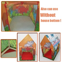 Tenda Bermain Rumah Dinosaurus Anak-anak, Rumah Bermain Portabel, Penggunaan Dalam & Luar Ruangan, Poliester, Mainan Olahraga untuk Anak Laki-laki & Perempuan