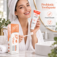 Dentifrice Blanchissant Probiotique Naturel Sans Fluorure Personnalisé OEM, Élimination des Taches, Nettoyage Buccal, Pâte Dentifrice Blanchissante
