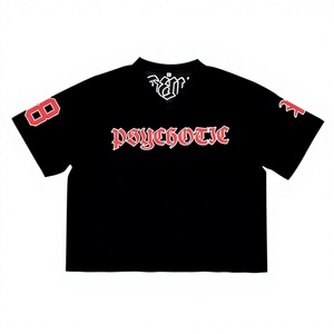 เสื้อฟุตบอลผู้ชายแบบครอปพิมพ์ลายดีไซน์ใหม่ ผ้าโพลีเอสเตอร์ 100% ระบายอากาศได้ดี ป้องกันแบคทีเรีย เป็นมิตรต่อสิ่งแวดล้อม - Product Image 1