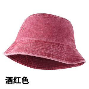 Retro Fisherman Hat Canvas Wide Brim Sun Hat Women's Spring Autumn Outdoor Cycling Bucket Hat Solid Color Adult - Product Image 5