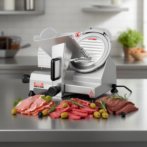 Trancheuse à viande Vevor, lame en acier au carbone de 8 pouces, trancheuse alimentaire électrique commerciale, boîtier en acier inoxydable, moteur AC 200W - Product Image 2