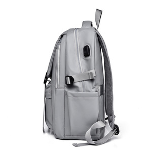 Laptop <b>Backpack</b> Oxford Cloth 14 Inches Antibacterial <b>Large</b> Capacity Travel School Bag Casual Style Neutral Gender - Product Image 5