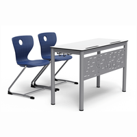 Meubles scolaires, bureau et chaise en métal pour étudiants, table d'étude pour salle de classe