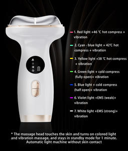 Новое обновленное устройство для красоты горячей и холодной шеи, микро-токоный Вибрационный нагревательный холодный компрессионный Массажер для подтяжки шеи лица - Product Image 2