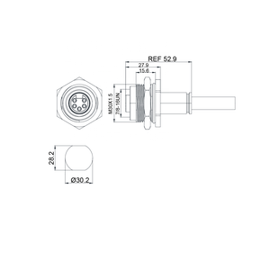 Data Connector CC-LINK 300V 180 Degree Industrial Pc Parts IP67 7/8" Series Shield Open Wire <b>Terminal</b> - Product Image 5
