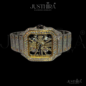 Indian Exporter Custom Logo Moissanite Diamond Quartz <b>Watch</b> OEM ODM Luxury Wristwatch Manufacturer Supply Available <b>For</b> Sale - Product Image 3