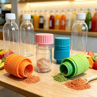 Nieuwe design draaidop voor drinkwater, 28mm PP dop voor sap en poeder, flesdop met drukknop, plastic, makkelijk te openen dop voor dranken