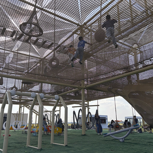 <strong>Outdoor</strong> Rope Climbing Structure Adventure Obstacle Course Kids Physical Training Jungle Gym with Slides and <strong>Swings</strong> - Product Image 5