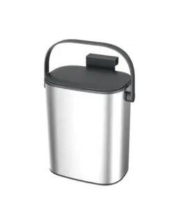 Tabletop or hanging door kitchen cabinet waste bin compost bin wall mounted stainless steel