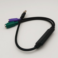 Adaptateur clavier/souris PS/2 personnalisé vers convertisseur USB USB vers clavier et souris PS/2 doubles