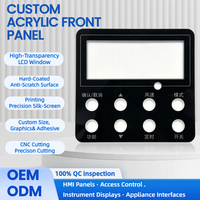 Panel de Control de Aire Acondicionado de Acrílico Personalizado, Cubierta Gráfica para Pantalla, Panel Frontal Plano con Corte CNC de Precisión