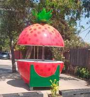 Kiosque mobile de vente de nourriture pour centre commercial, chariot de vente de maïs sucré cuit à la vapeur, design pour la vente en centre commercial