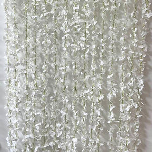 結婚式の生地の花の背景ハンギングフラワーガーランドの背景シルクフラワーガーランド出入り口カーテンルームディバイダー、イベントの背景 - Product Image 5