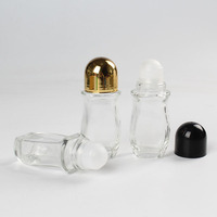 Rouleau en verre transparent de forme unique de 50ml sur des bouteilles de déodorant pour le corps