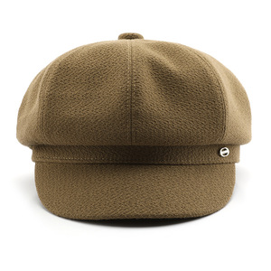 Gorra de moda de otoño e invierno con diseño de colores sólidos personalizados al por mayor, Boina de estilo francés, sombrero para mujer, venta al por mayor de 2017 - Product Image 2
