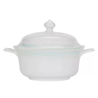 Service de table de luxe haut de gamme en porcelaine fine, glaçure céladon unique, bord doré, cadeau de mariage, vaisselle pour la maison et usage quotidien familial