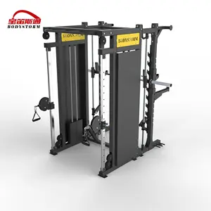 Matrix Gym Apparatuur Commerciële Heavy Duty Smith Machine 3 In Multifunctionele Smith Machine Cableover Trainer Power Rack